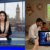 A split-screen showing a Bangladeshi host in a London studio on one side and a family in a village in Bangladesh watching the same show on a tablet on the other.