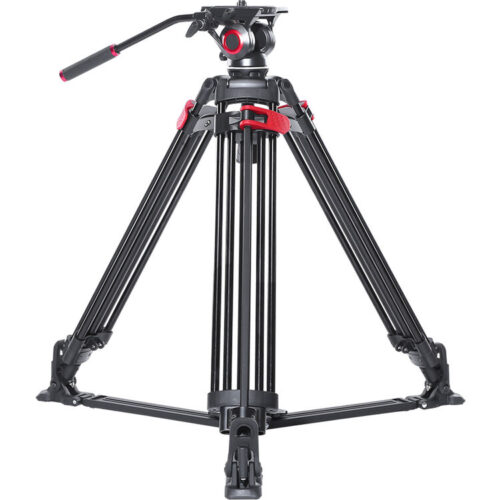 Miliboo MTT605A Aluminum Video Tripod Kit and MYT802 Fluid Head with Ground Spreader