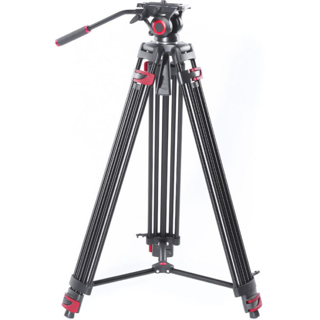 Miliboo MTT602A Professional Aluminum Tripod and MYT801 Fluid Head with Mid-Level Spreader
