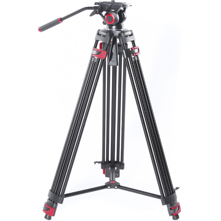 Miliboo MTT602A Professional Aluminum Tripod and MYT801 Fluid Head with Mid-Level Spreader