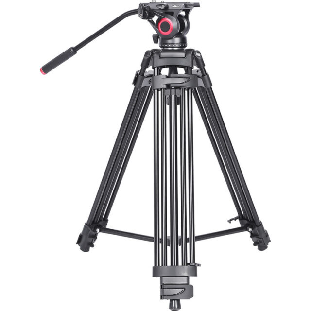 Miliboo MTT601A Professional Aluminum Tripod and MYT801 Fluid Head with Mid-Level Spreader