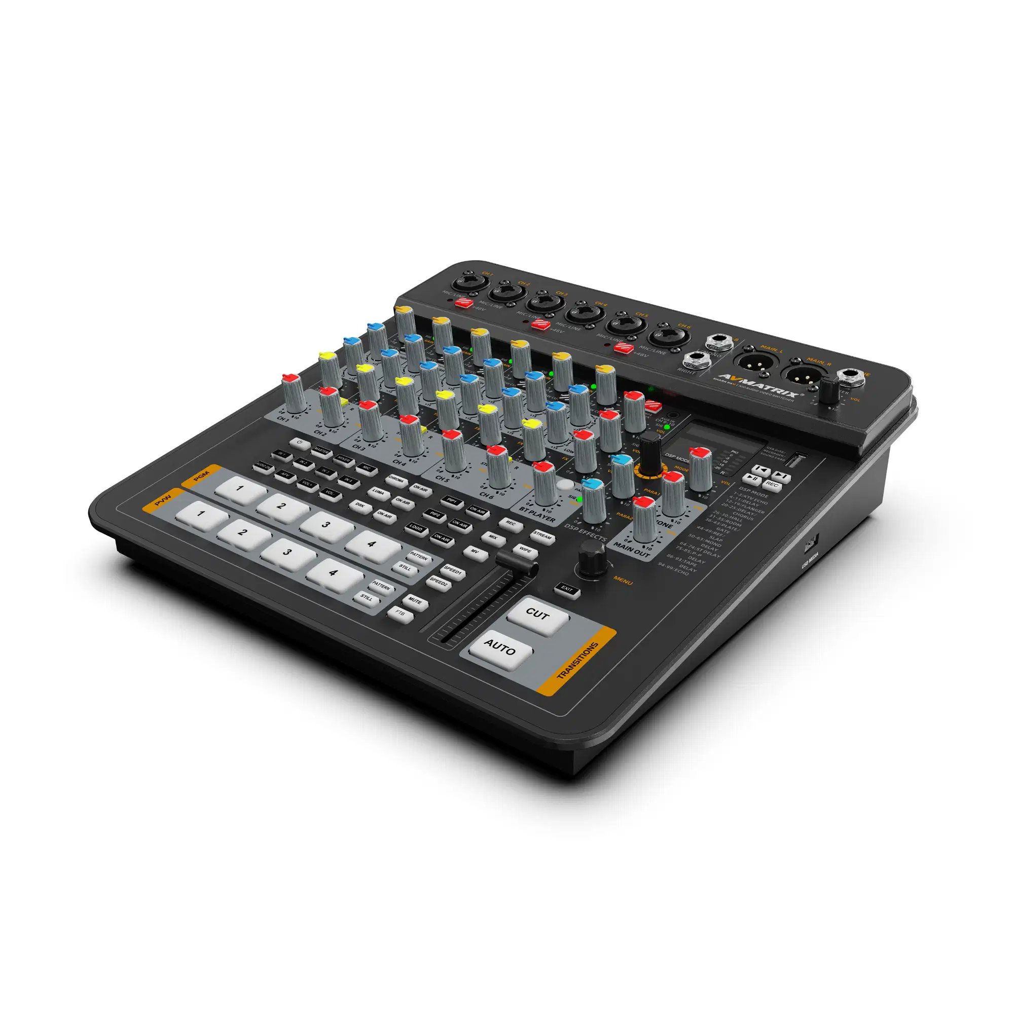 AVMATRIX SHARK S4M 4-Channel HDMI/SDI AV Switcher