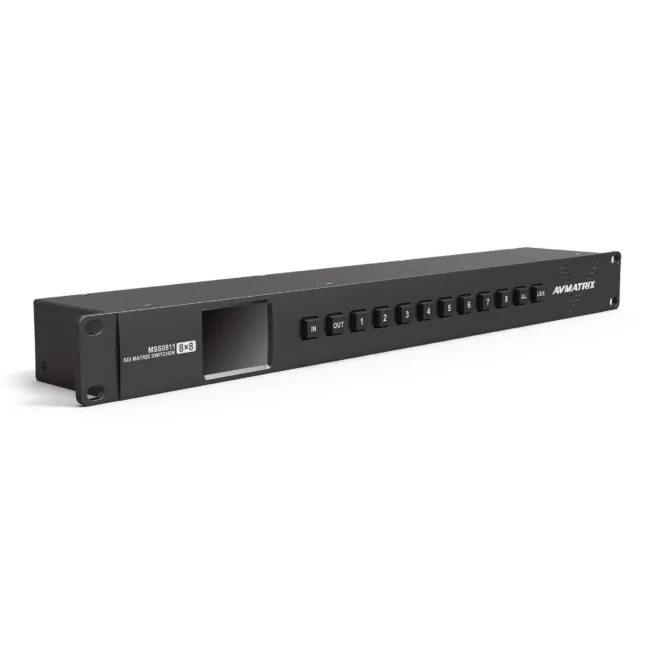 AVMATRIX MSS0811 8 x 8 3G-SDI Matrix Switcher (1 RU)